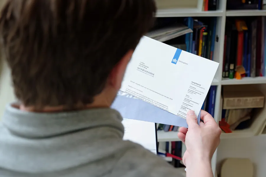 Brief voor 425.000 mensen met recht op belastingteruggaaf